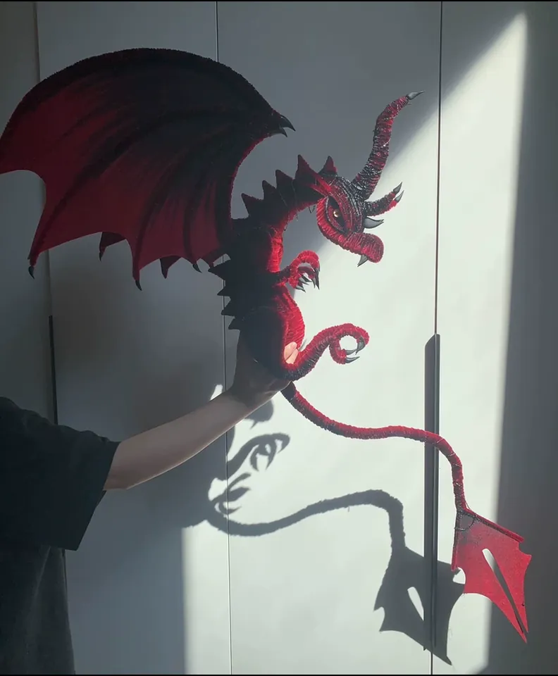 Pipe cleaner dragon ornament