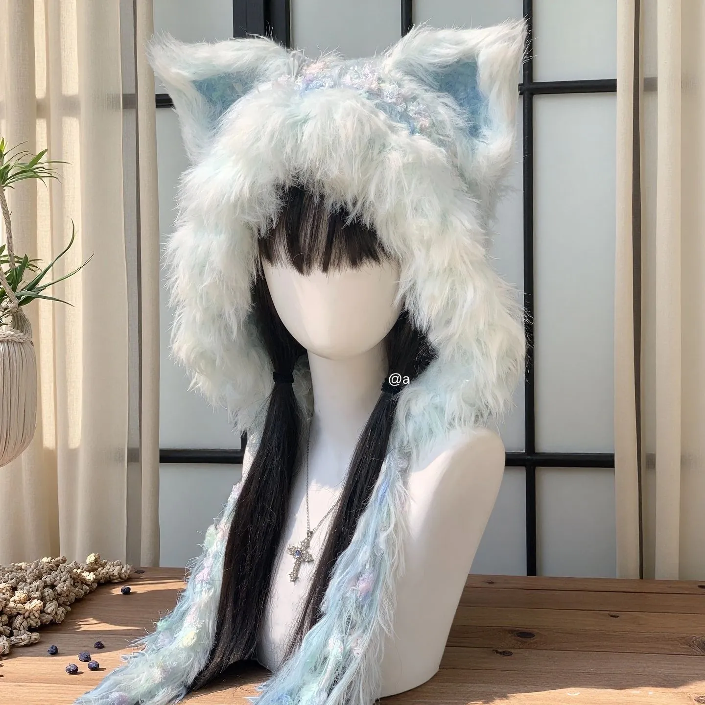 Snowfall Fox Handmade Long-Pile Fox-Ear Hat